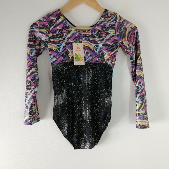 Gymnastics Dance One Piece 14a Size Sparkle Multicolor - Picture 4 of 7